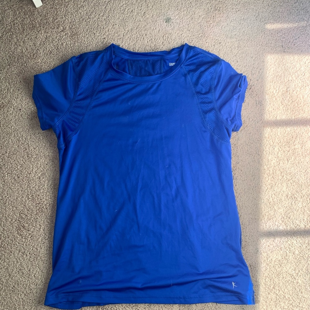 Blue workout shirt